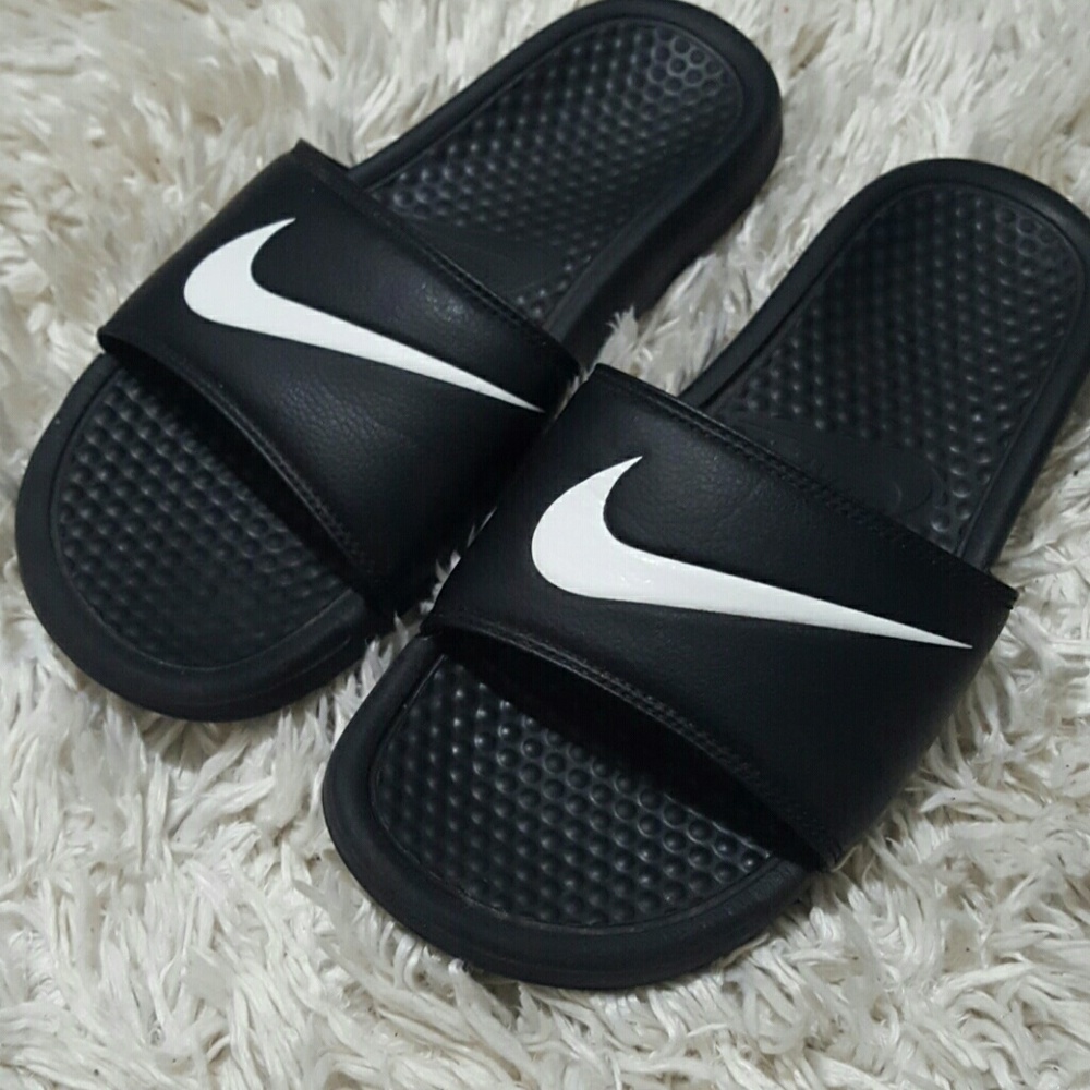 Black Nike Slides